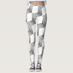 Leggings Cercles pulsifs demi-toniques Abstraits Zigzags