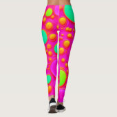 Leggings Cercles roses et verts (Dos)