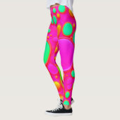 Leggings Cercles roses et verts (Gauche)
