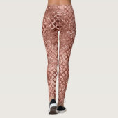 Leggings Cercles scintillants or rose luxe pailleté rose (Dos)