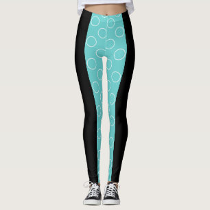 Leggings Cercles socialites Turquoise Motif