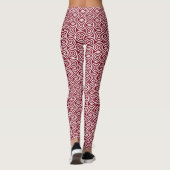 Leggings Cercles spirales abstraits élégants sur marron (Dos)