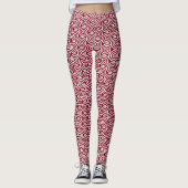 Leggings Cercles spirales abstraits élégants sur marron (Devant)