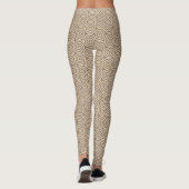Leggings Cercles spirals abstraits élégants sur beige (Dos)