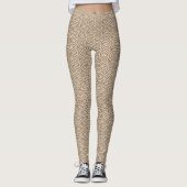 Leggings Cercles spirals abstraits élégants sur beige (Devant)