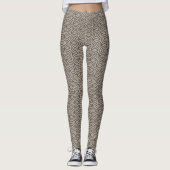 Leggings Cercles spirals abstraits élégants sur fond marron (Devant)