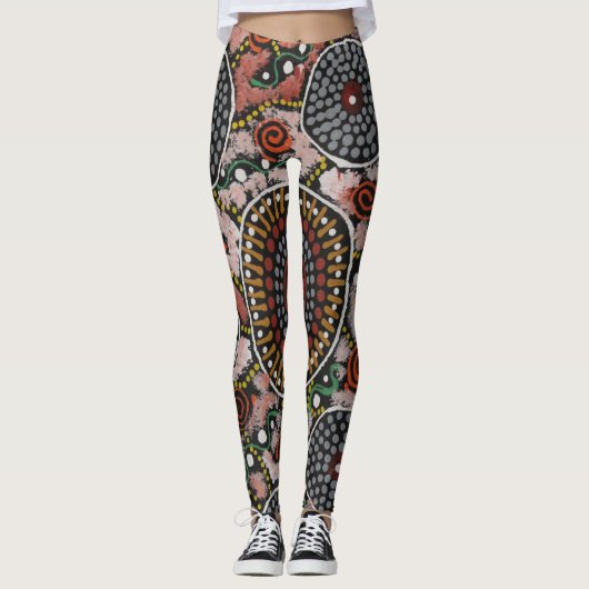 Leggings Cérémonie des femmes et peinture corporelle par He (Devant)