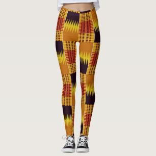 Leggings Cérémonie des Motifs africains de Kente Textile