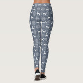 Leggings Cerf Blanc Dans Des Flocons De Neige (Dos)