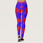 Leggings Cerise Cute Et Motif Bleu (Dos)