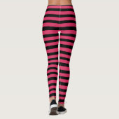 Leggings Cerise et rayures noires (Dos)