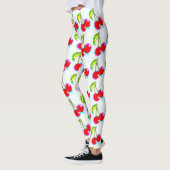 Leggings cerise rouge blanc (Gauche)