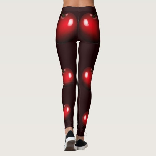 Leggings Cerises douces - Rouge foncé (Dos)