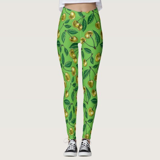 Leggings Cerises jaunes (Devant)