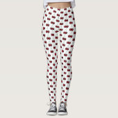 Leggings Cerises Rouge mûr Cerise Fruit d'été Imprimer (Devant)