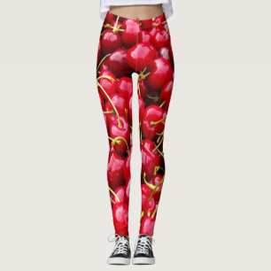 Leggings Cerises rouges