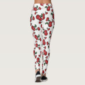 Leggings Cerises rouges & Blanc (N'Importe Quelle Couleur) (Dos)