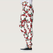 Leggings Cerises Rouges & Fruit Mignon Blanc (Toute Couleur (Gauche)