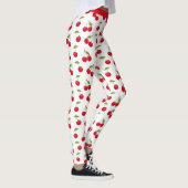 Leggings Cerises rouges juteuses rouge et blanc à motifs (Droite)