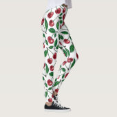 Leggings Cerises rouges sur blanc (Droite)