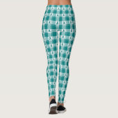 Leggings Cervical Cancer Awareness Plaid Teal Ribbon (Dos)