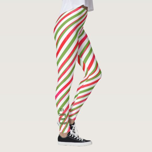Leggings "C'est la saison des Sucres de canne" Grandes vert (Droite)