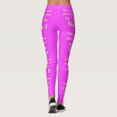 Leggings Cette reine ne suit jamais les règles rose vif (Dos)