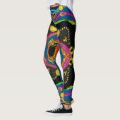 Leggings Chaîne baroque d'or : Motif élégant. (Gauche)