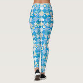 Leggings Chaîne de marguerite Faux Patchwork à Customiser (Dos)