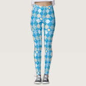 Leggings Chaîne de marguerite Faux Patchwork à Customiser (Devant)