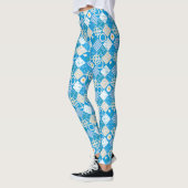 Leggings Chaîne de marguerite Faux Patchwork à Customiser (Gauche)