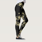 Leggings Chaîne d'or Faux Gold Constellation Stars Lune (Droite)