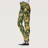 Leggings Chaîne d'or Shamrock floral noir (Gauche)