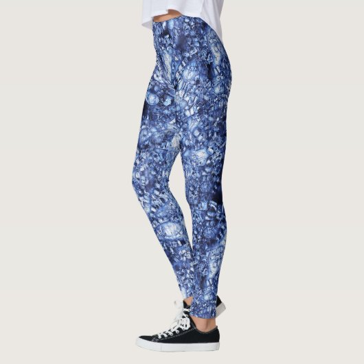 Leggings Chaînes de diatomées dans l'océan bleu (Gauche)