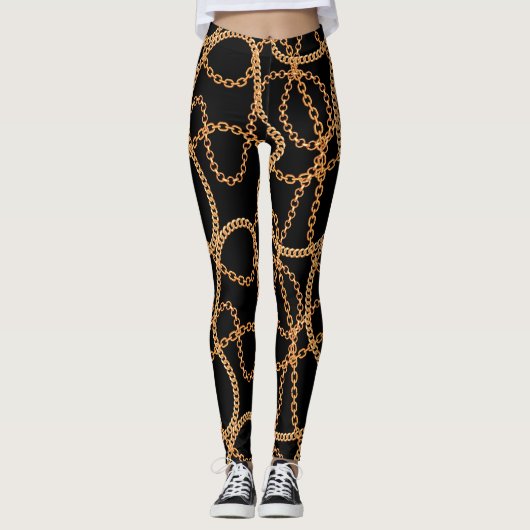 Leggings Chaînes d'or Luxe (Devant)