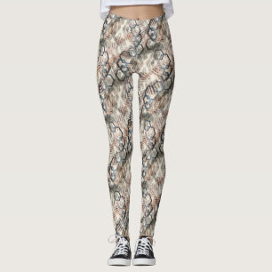 Leggings Chaînes sur feuilles de palmiers.