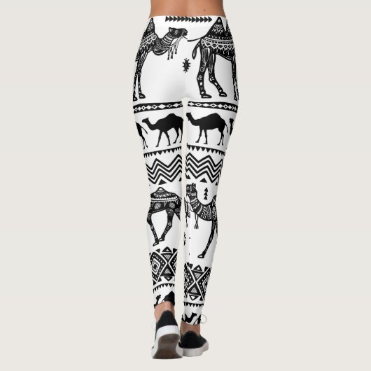 Leggings Chameaux décoratifs Design Motif sans soudure (Dos)
