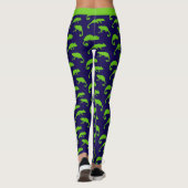 Leggings Chameleon Vert et Bleu Motif (Dos)