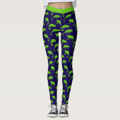 Leggings Chameleon Vert et Bleu Motif (Devant)