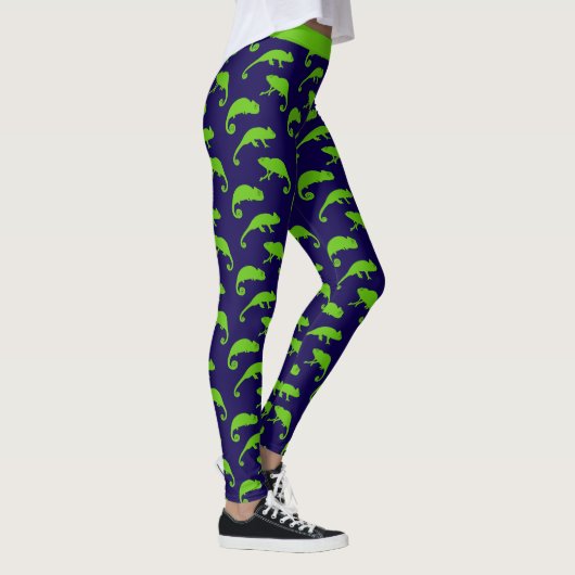 Leggings Chameleon Vert et Bleu Motif (Droite)