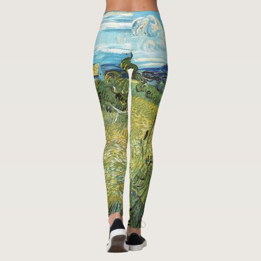 Leggings Champ de blé vert Vincent van Gogh (Dos)