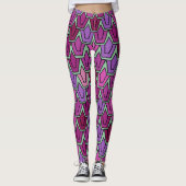 Leggings Champ de tulipe pourpre (Devant)
