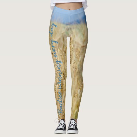 Leggings Champ jaune (Devant)