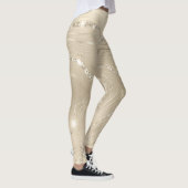 Leggings Champagne Arrière - plan Parties scintillant blanc (Droite)