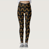 Leggings Champagne glasses with golden bows (Devant)