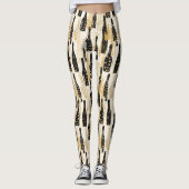 Leggings Champagne Gold Noir Nouvel An Mariage (Devant)