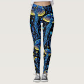 Leggings Champignon Néon Psychedelique (Devant)