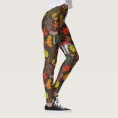 Leggings Champignons d'automne, feuilles, noix et baies sur (Droite)