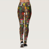 Leggings Champignons d'automne, feuilles, noix et baies sur (Dos)