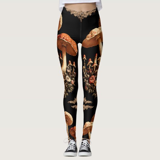 Leggings Champignons Dorés (Devant)